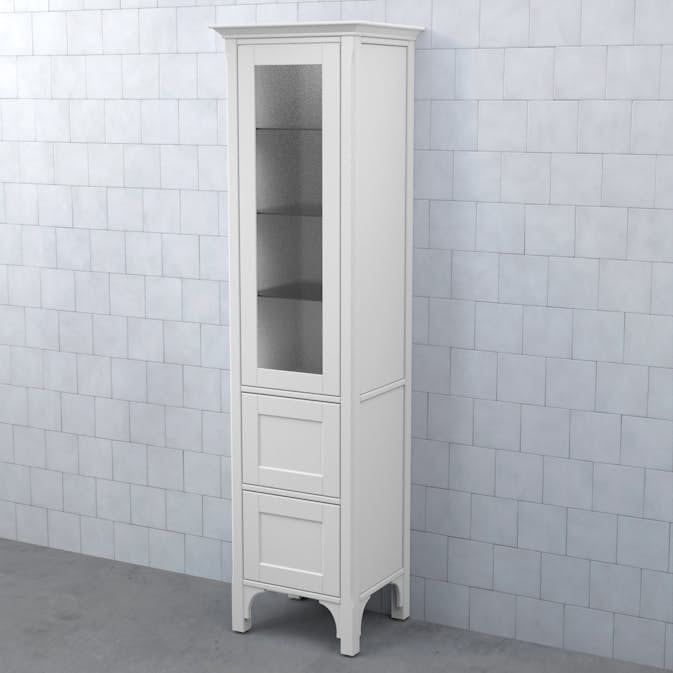 Högskåp Björbo Badrum Saga Vitrinlucka